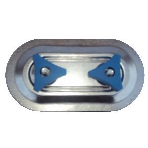 200mmW x 80mmH Flat Oval Access Door 316 St-St