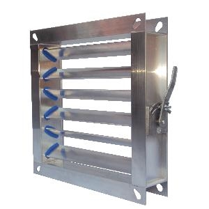 100mm W x 350mm H Type A -Flange- Quadrant Aluminium VCD