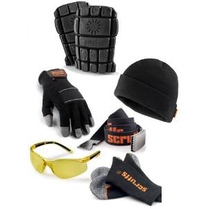 Scruffs - Worker Socks - Pack of 3 - Black-Orange-Grey