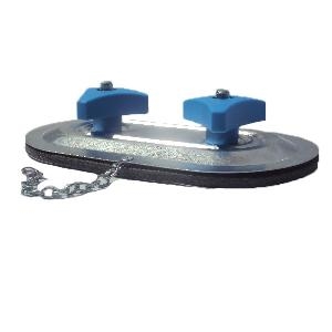 250mmW x 150mmH Chained Flat Oval Access Door 304 St-St